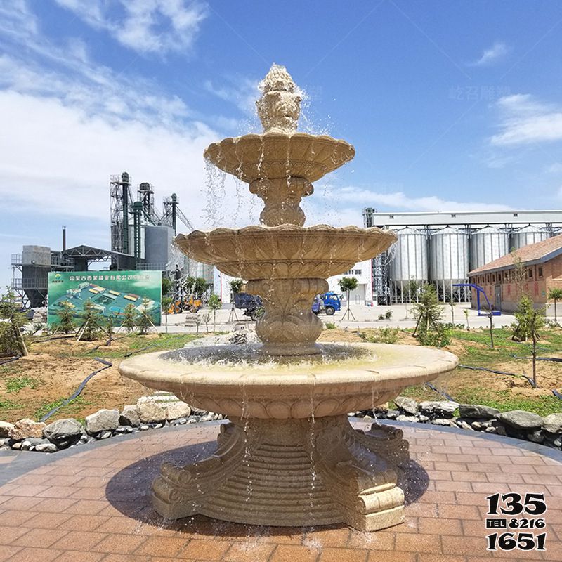 噴泉雕塑-園林廣場擺放晚霞紅石雕噴漆雕塑 噴泉雕塑-園林廣場擺放晚霞紅石雕噴漆雕塑高清圖片