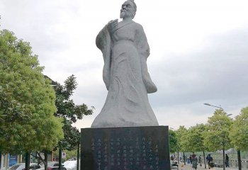 屈原雕塑-中國(guó)浪漫主義文學(xué)奠基人漢白玉屈原公園歷史名人石雕
