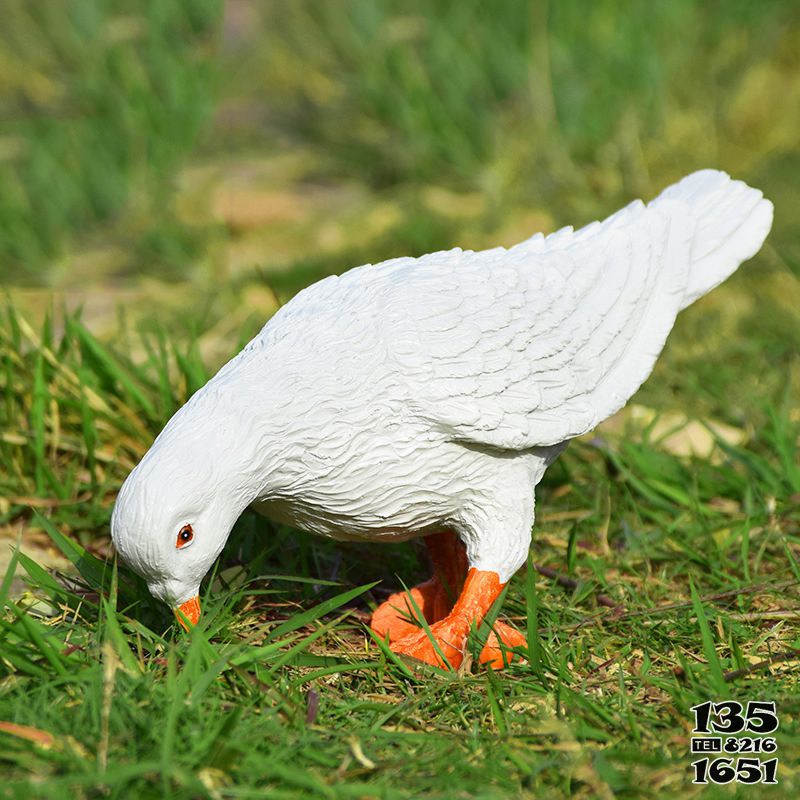 鴿子雕塑-公園戶外景區創意玻璃鋼仿真覓食鴿子雕塑 鴿子雕塑-公園戶外景區創意玻璃鋼仿真覓食鴿子雕塑高清圖片