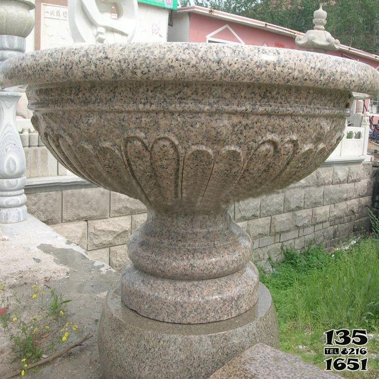 花盆雕塑-歐式園林花崗巖石雕花盆雕塑 花盆雕塑-歐式園林花崗巖石雕花盆雕塑高清圖片