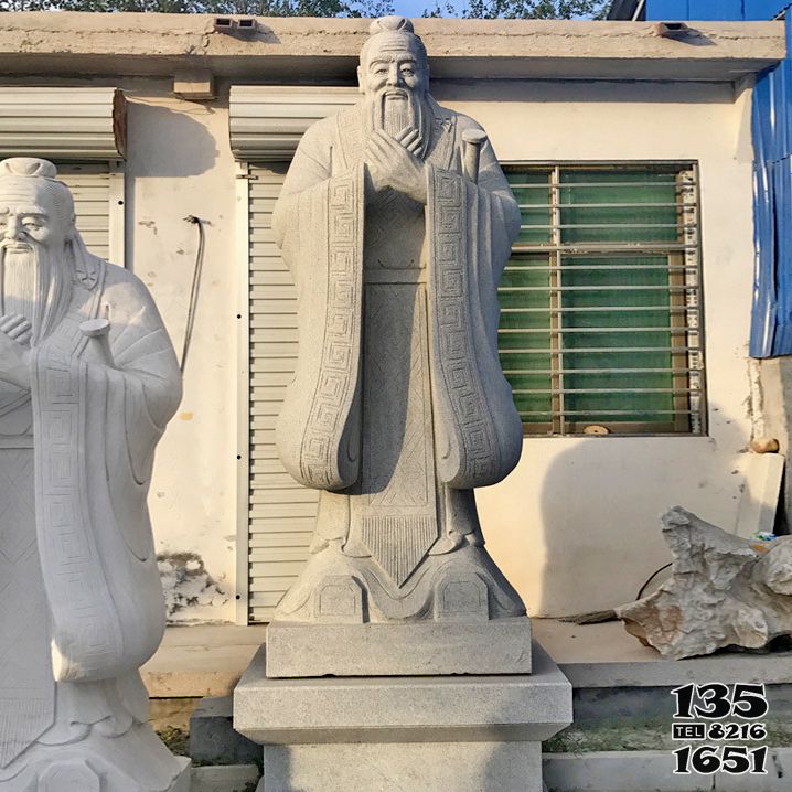孔子雕塑-景觀教育家孔子砂巖浮雕 孔子雕塑-景觀教育家孔子砂巖浮雕高清圖片