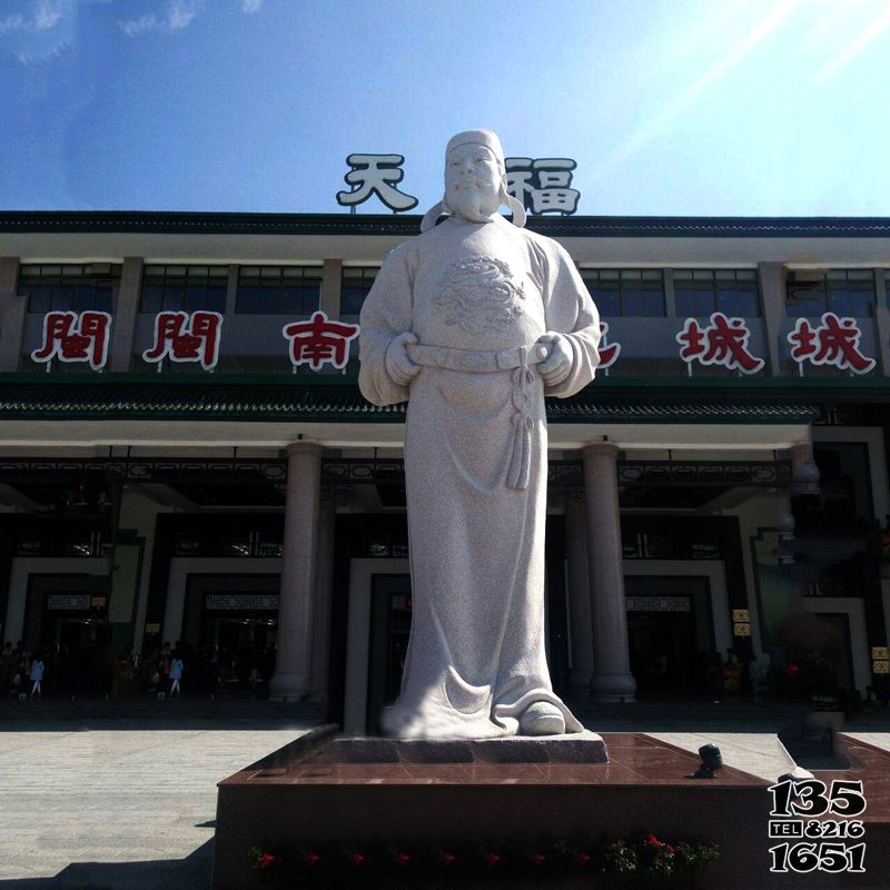 李世民雕塑-學院公園擺放漢白玉歷史人物李世民石雕塑 李世民雕塑-學院公園擺放漢白玉歷史人物李世民石雕塑