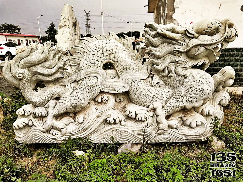 龍雕塑-戶外園林大理石石雕塑庭院裝飾景觀龍雕塑 龍雕塑-戶外園林大理石石雕塑庭院裝飾景觀龍雕塑高清圖片
