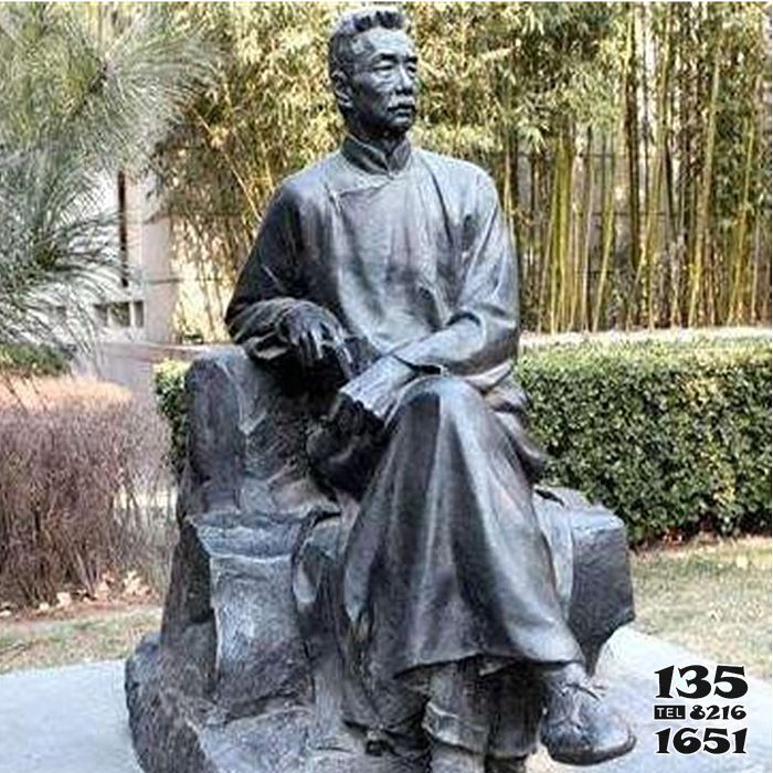 魯迅雕塑-公園景區(qū)坐著的不銹鋼仿銅世界偉人魯迅雕塑 魯迅雕塑-公園景區(qū)坐著的不銹鋼仿銅世界偉人魯迅雕塑