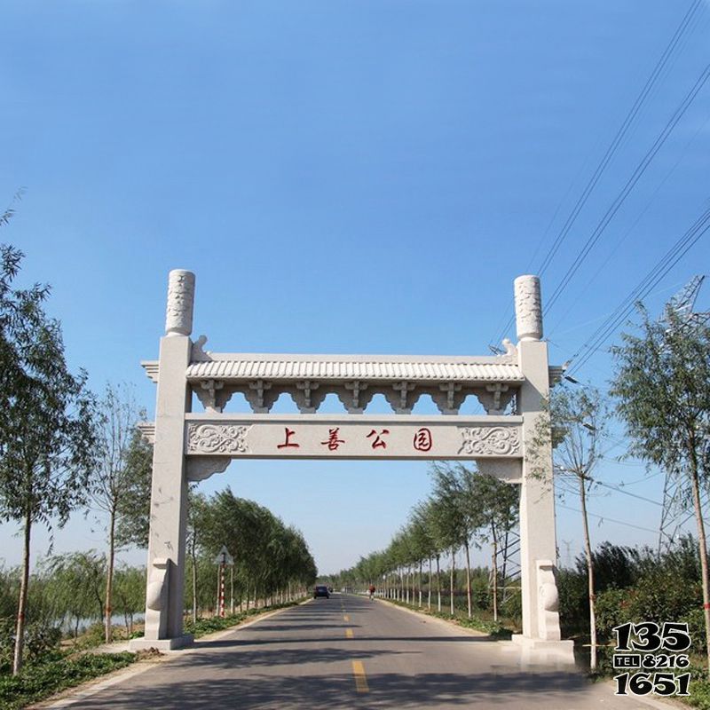 牌坊雕塑-公園景區(qū)道路口擺放單門簡易石門樓牌坊 牌坊雕塑-公園景區(qū)道路口擺放單門簡易石門樓牌坊