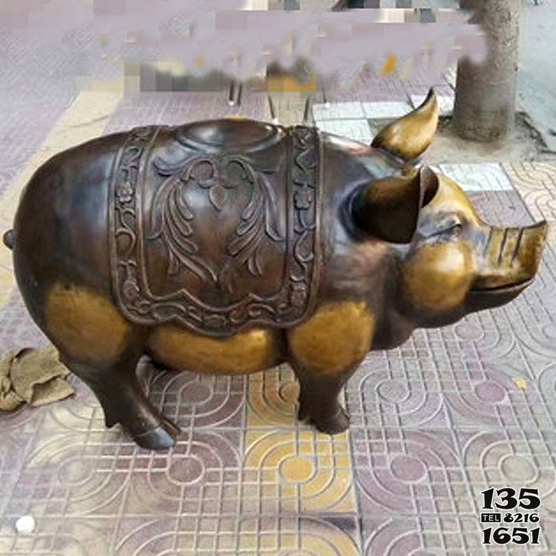 豬雕塑-景區一只銅制豬雕塑 豬雕塑-景區一只銅制豬雕塑高清圖片