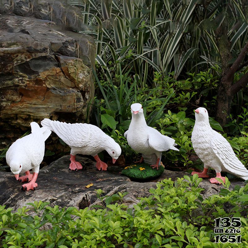 鴿子雕塑-公園戶外池塘邊仿真動物玻璃鋼材質(zhì)鴿子雕塑 鴿子雕塑-公園戶外池塘邊仿真動物玻璃鋼材質(zhì)鴿子雕塑