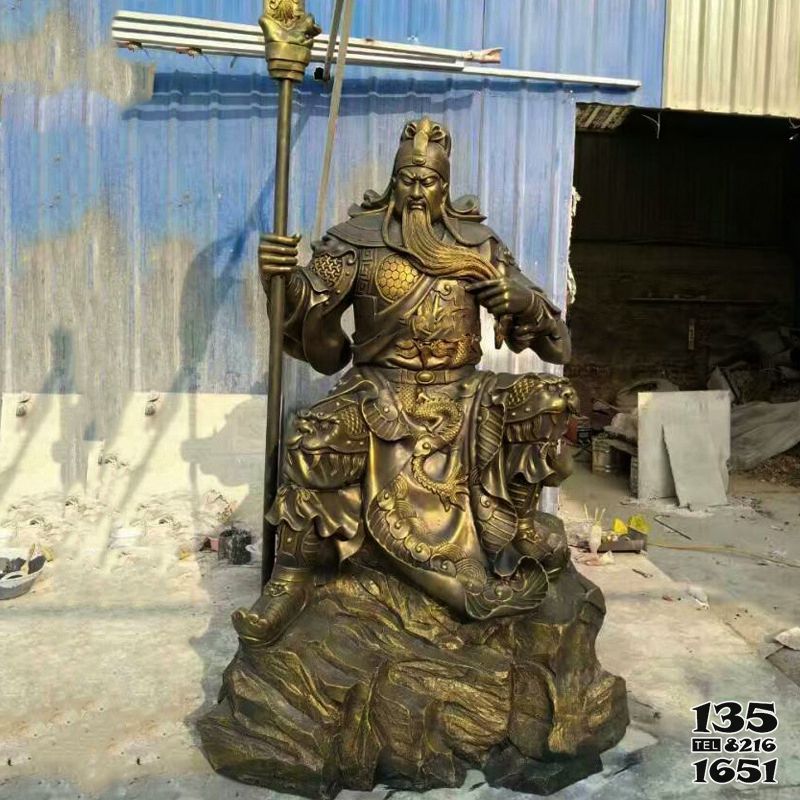 關公雕塑-不銹鋼銅雕景區大型景觀關公雕塑 關公雕塑-不銹鋼銅雕景區大型景觀關公雕塑高清圖片