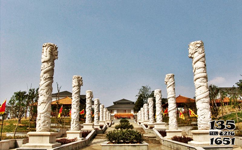 龍柱雕塑-景區廣場擺放大理石龍紋柱雕塑 龍柱雕塑-景區廣場擺放大理石龍紋柱雕塑高清圖片