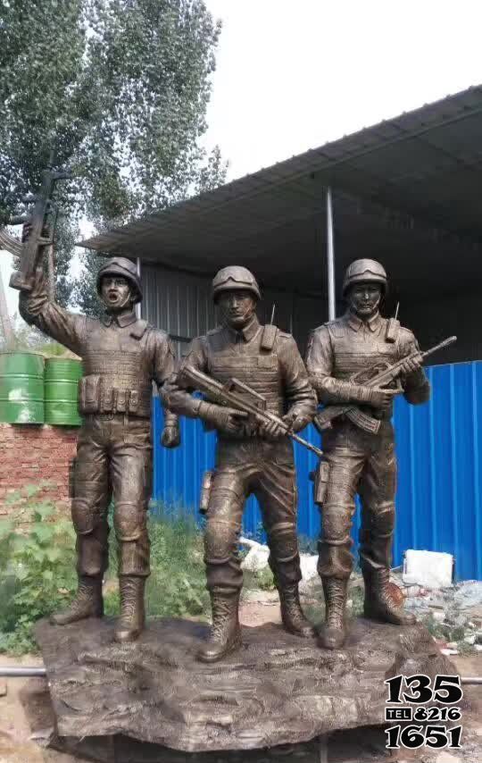 八路軍雕塑-景區園林戶外上陣沖鋒的八路軍雕塑 八路軍雕塑-景區園林戶外上陣沖鋒的八路軍雕塑高清圖片