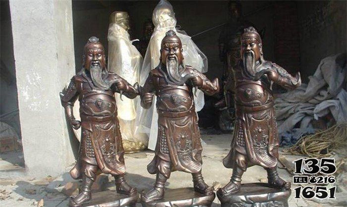 關公雕塑-不銹鋼仿銅家居鎮宅關公雕塑 關公雕塑-不銹鋼仿銅家居鎮宅關公雕塑高清圖片