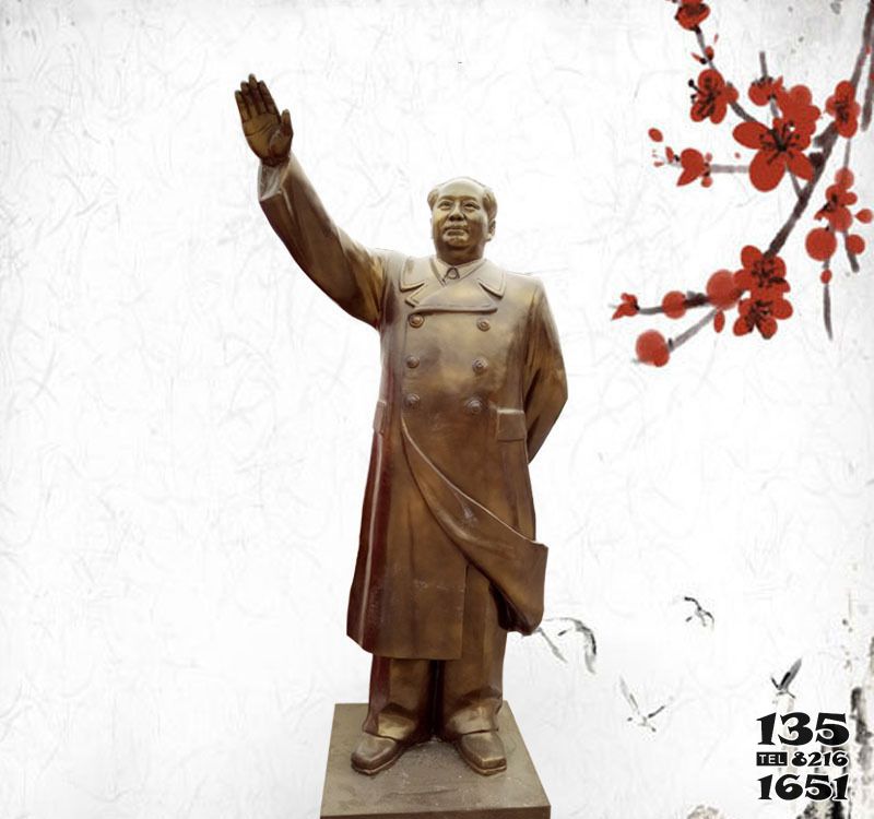 毛澤東雕塑-景區銅雕揮手的毛澤東雕塑 毛澤東雕塑-景區銅雕揮手的毛澤東雕塑高清圖片