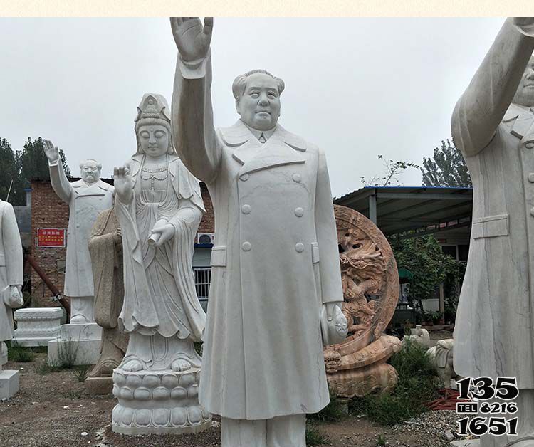 毛澤東雕塑-漢白玉揮手的廣場偉人石雕毛澤東雕塑 毛澤東雕塑-漢白玉揮手的廣場偉人石雕毛澤東雕塑高清圖片