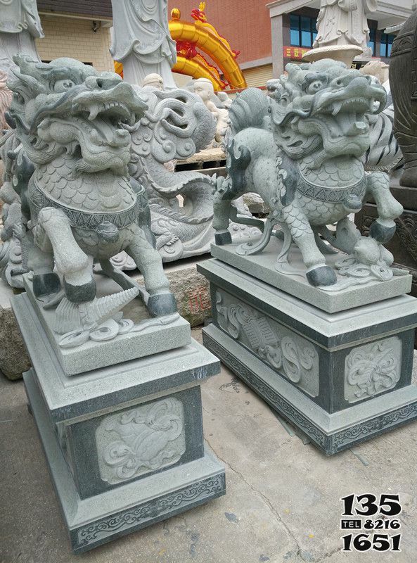 麒麟雕塑-園林景觀砂石石雕麒麟雕塑 麒麟雕塑-園林景觀砂石石雕麒麟雕塑高清圖片