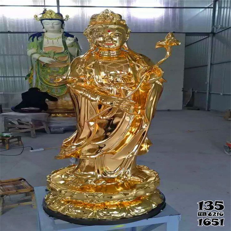 三圣雕塑-景區廟宇不銹鋼鎏金三圣雕塑 三圣雕塑-景區廟宇不銹鋼鎏金三圣雕塑高清圖片