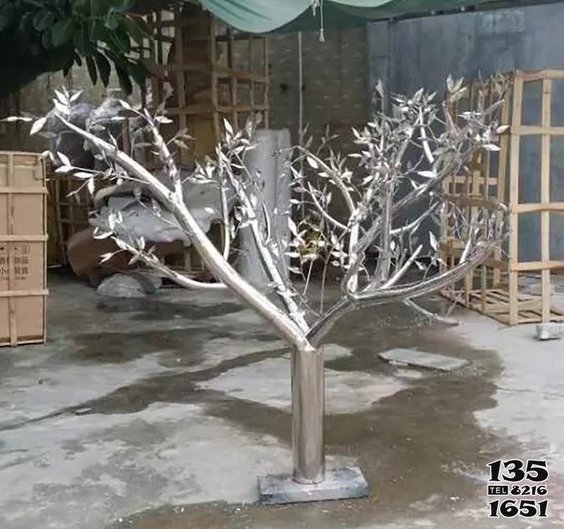 樹雕塑-景區戶外柏不銹鋼樹雕塑 樹雕塑-景區戶外柏不銹鋼樹雕塑高清圖片