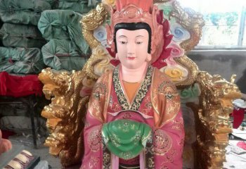 王母娘娘雕塑-玻璃鋼彩繪寺院王母娘娘雕塑