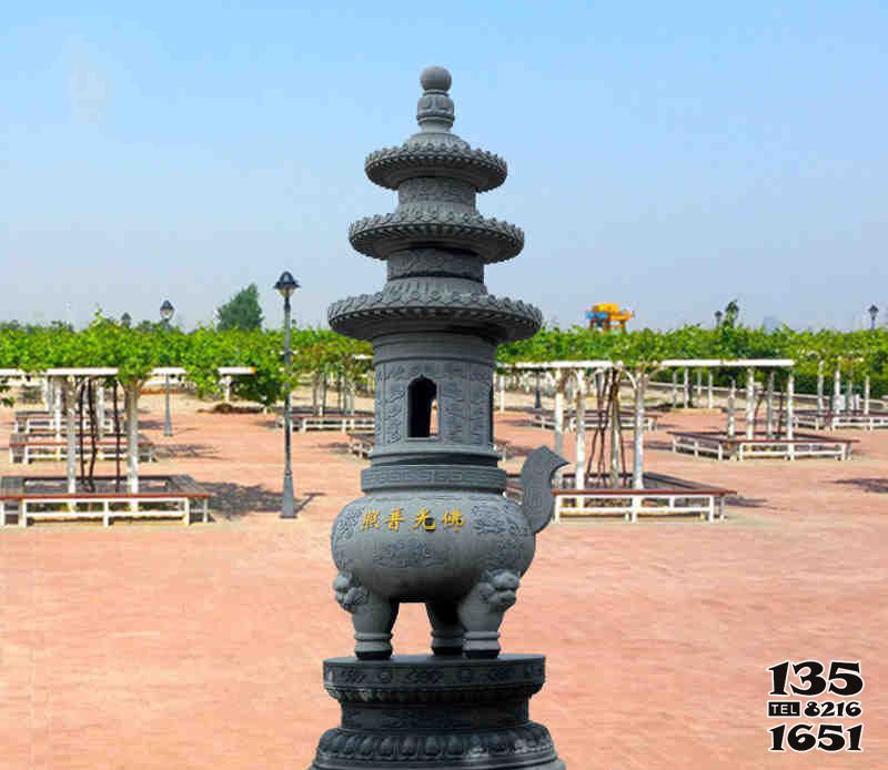 香爐雕塑-景區寺廟室外擺放仿古青石寶蓋香爐雕塑 香爐雕塑-景區寺廟室外擺放仿古青石寶蓋香爐雕塑高清圖片