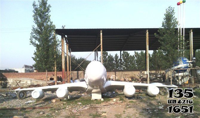 飛機雕塑-草坪大型仿真模式飛機雕塑 飛機雕塑-草坪大型仿真模式飛機雕塑高清圖片