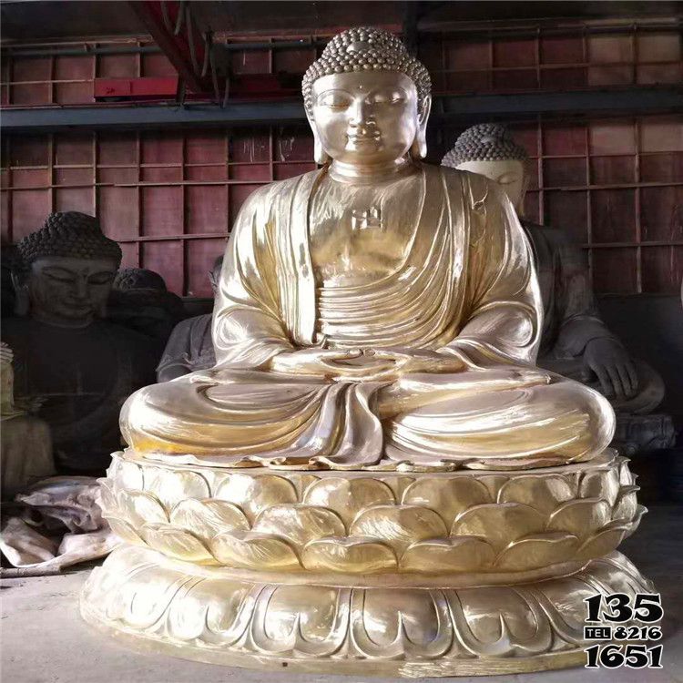 三寶佛雕塑-不銹鋼噴金烤漆大型三寶佛雕塑 三寶佛雕塑-不銹鋼噴金烤漆大型三寶佛雕塑高清圖片