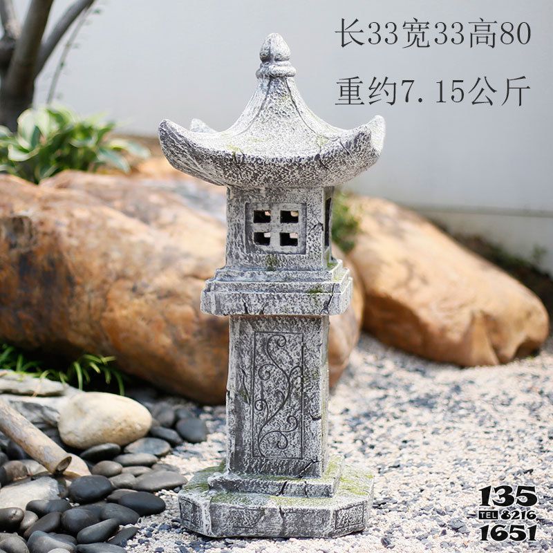 石燈雕塑-園林景觀裝飾地面日式燈塔夜燈 石燈雕塑-園林景觀裝飾地面日式燈塔夜燈