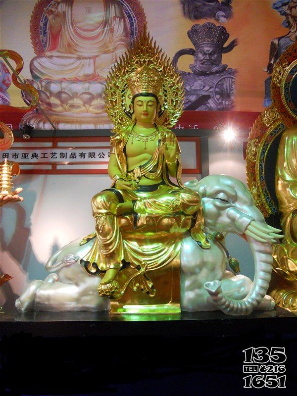 文殊普賢雕塑-寺廟景區不銹鋼噴金貼金文殊普賢雕塑 文殊普賢雕塑-寺廟景區不銹鋼噴金貼金文殊普賢雕塑高清圖片