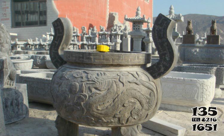 香爐雕塑-青龍浮雕園林廣場擺放仿古香爐雕塑 香爐雕塑-青龍浮雕園林廣場擺放仿古香爐雕塑高清圖片