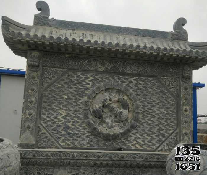 影壁雕塑-庭院門前景觀擺放仿古青石影壁雕塑 影壁雕塑-庭院門前景觀擺放仿古青石影壁雕塑高清圖片
