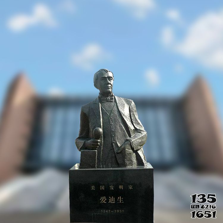 愛迪生雕塑-校園名人愛迪生半身雕塑純銅鑄造著名發明家愛迪生雕塑 愛迪生雕塑-校園名人愛迪生半身雕塑純銅鑄造著名發明家愛迪生雕塑高清圖片