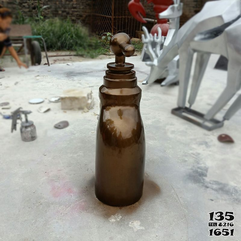 玻璃鋼仿銅懸空流水水龍頭雕塑擺件廣場(chǎng)噴泉園林噴泉水龍頭雕塑_