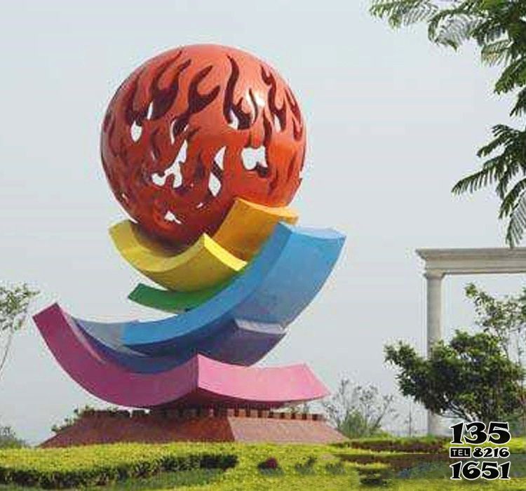 鏤空球雕塑-玻璃鋼彩繪公園裝飾品擺件鏤空球雕塑 鏤空球雕塑-玻璃鋼彩繪公園裝飾品擺件鏤空球雕塑高清圖片