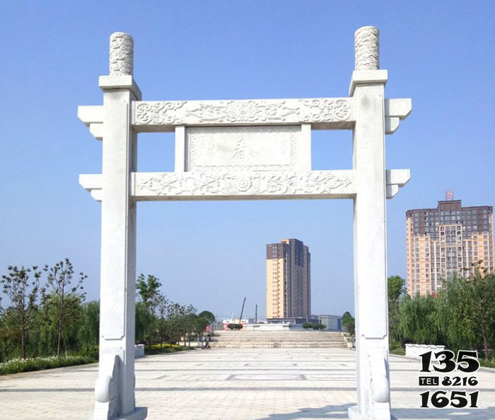 牌坊雕塑-公園廣場(chǎng)擺放單門大理石簡(jiǎn)易牌樓 牌坊雕塑-公園廣場(chǎng)擺放單門大理石簡(jiǎn)易牌樓高清圖片