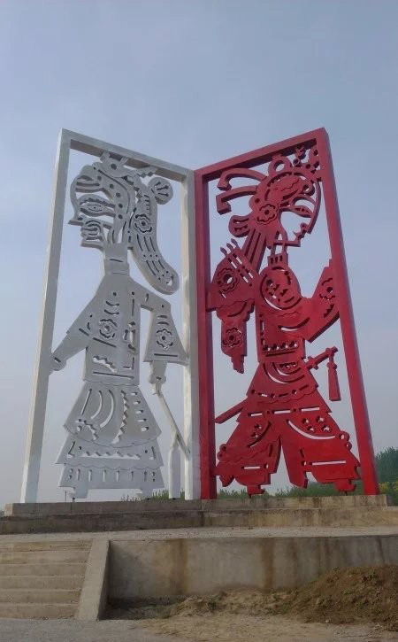 皮影戲雕塑-城市大型彩繪不銹鋼皮影戲剪紙雕塑 皮影戲雕塑-城市大型彩繪不銹鋼皮影戲剪紙雕塑