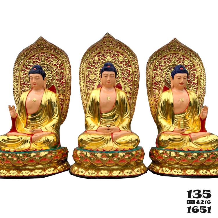 菩薩雕塑-寺廟景區大型玻璃鋼噴金烤漆菩薩雕塑 菩薩雕塑-寺廟景區大型玻璃鋼噴金烤漆菩薩雕塑高清圖片