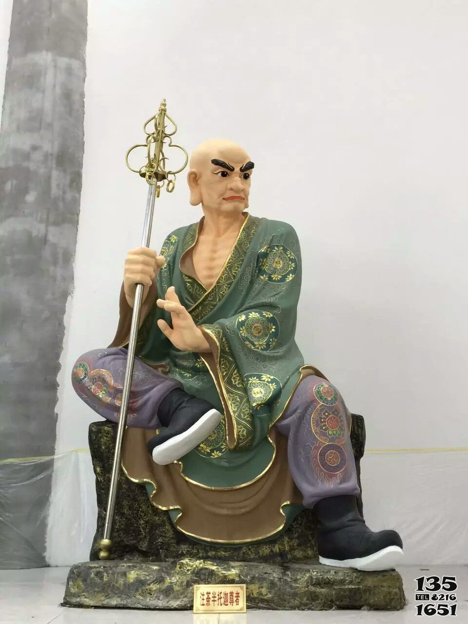 十八羅漢雕塑-注荼半托迦寺廟供奉拿佛仗的玻璃鋼彩繪十八羅漢雕塑 十八羅漢雕塑-注荼半托迦寺廟供奉拿佛仗的玻璃鋼彩繪十八羅漢雕塑高清圖片