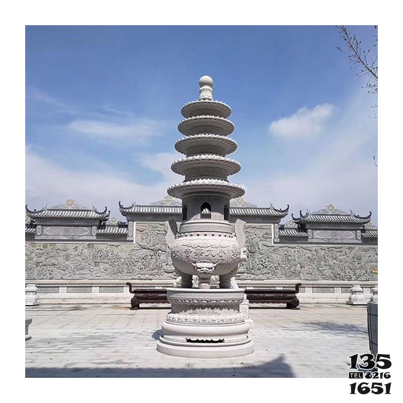 佛塔雕塑-花崗巖石塔寺廟燒香七寶塔石雕 佛塔雕塑-花崗巖石塔寺廟燒香七寶塔石雕