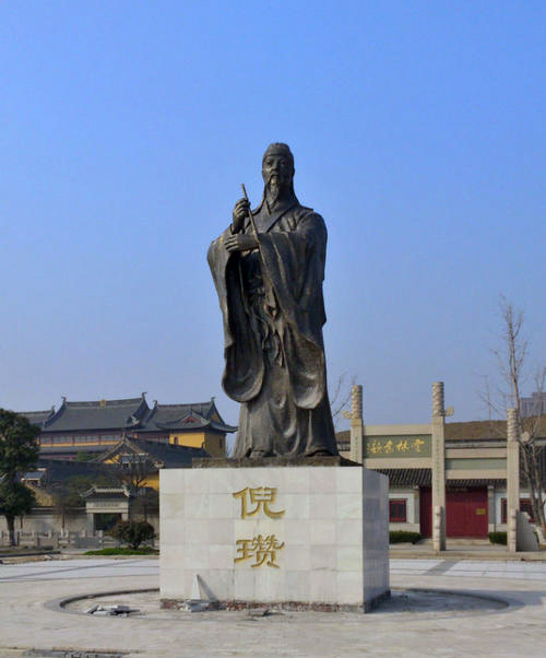 倪瓚雕塑-中國歷史名人元末明初畫家詩人倪瓚銅雕塑像 倪瓚雕塑-中國歷史名人元末明初畫家詩人倪瓚銅雕塑像高清圖片