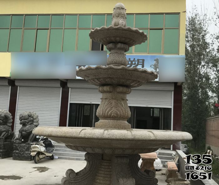 噴泉雕塑-庭院擺放三層砂巖噴泉別墅歐式石雕 噴泉雕塑-庭院擺放三層砂巖噴泉別墅歐式石雕高清圖片