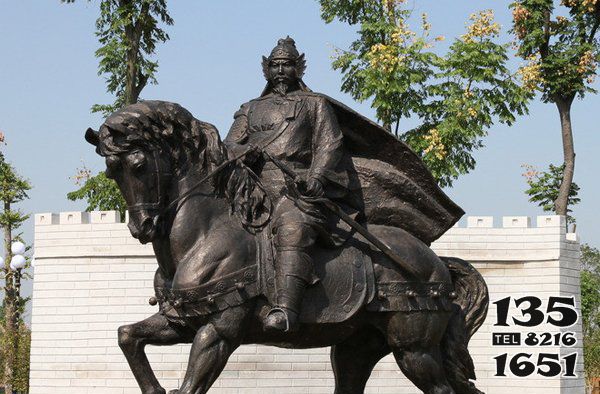 騎馬雕塑-景區古代人物銅雕將軍騎馬雕塑 騎馬雕塑-景區古代人物銅雕將軍騎馬雕塑高清圖片