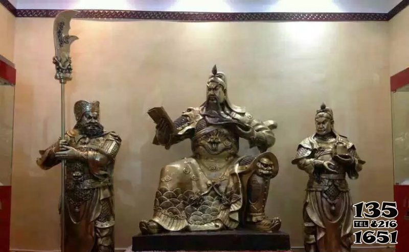 關公雕塑-不銹鋼仿銅景點大型看書的關公雕塑 關公雕塑-不銹鋼仿銅景點大型看書的關公雕塑高清圖片