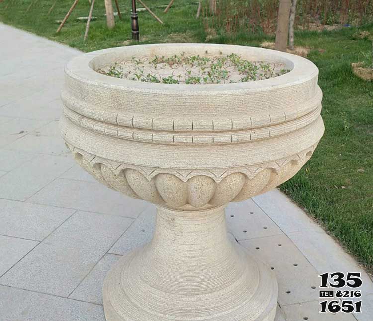 花盆雕塑-大理石花盆公園石雕歐式花盆雕塑 花盆雕塑-大理石花盆公園石雕歐式花盆雕塑高清圖片