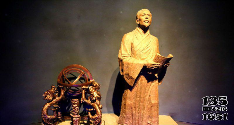 張衡雕塑-圖書館學(xué)校擺放張衡人物與渾天儀銅雕 張衡雕塑-圖書館學(xué)校擺放張衡人物與渾天儀銅雕高清圖片