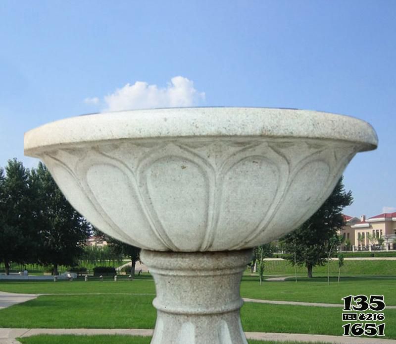 花盆雕塑-大理石花缽戶外景觀大型擺件花盆雕塑 花盆雕塑-大理石花缽戶外景觀大型擺件花盆雕塑高清圖片