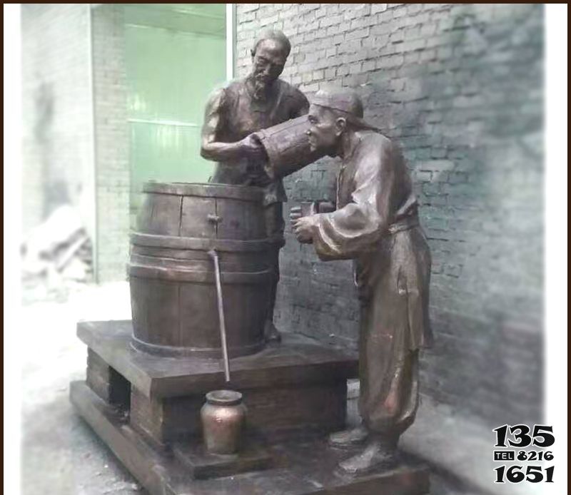 酒文化雕塑-景區創意釀酒小品銅雕酒文化雕塑 酒文化雕塑-景區創意釀酒小品銅雕酒文化雕塑高清圖片