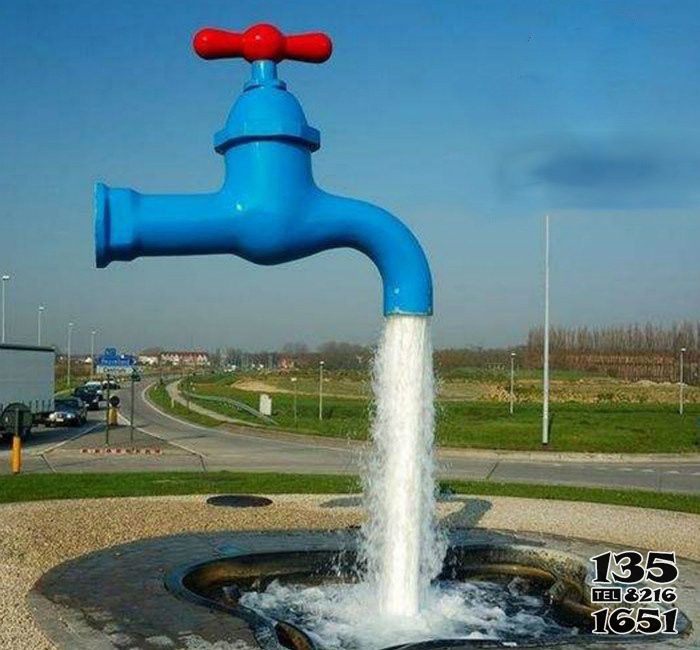 水龍頭雕塑-戶外景區創意抽象大型噴泉水龍頭雕塑 水龍頭雕塑-戶外景區創意抽象大型噴泉水龍頭雕塑高清圖片