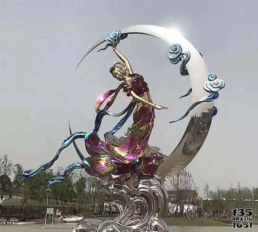 嫦娥雕塑-別墅小區(qū)擺放彩繪不銹鋼嫦娥奔月造型雕塑 嫦娥雕塑-別墅小區(qū)擺放彩繪不銹鋼嫦娥奔月造型雕塑