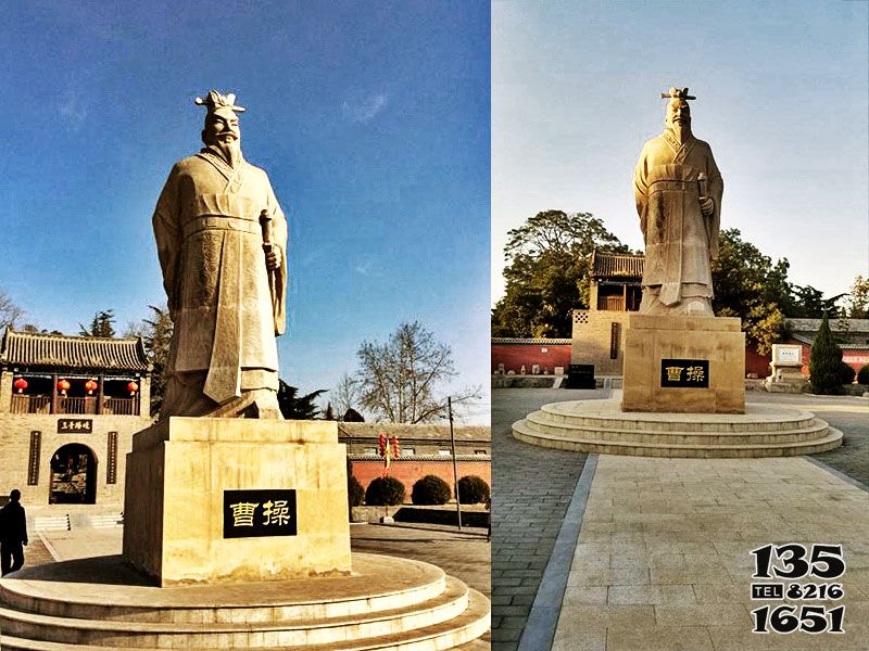 曹操雕塑-寺院石雕古代名人曹操雕塑 曹操雕塑-寺院石雕古代名人曹操雕塑