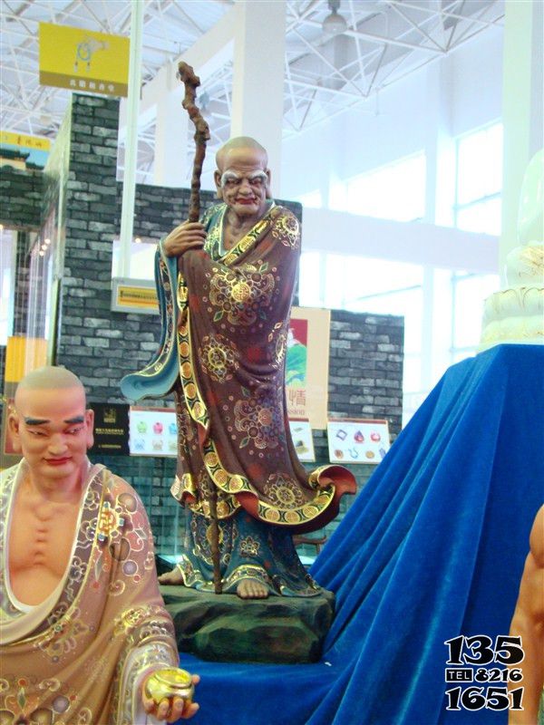 十八羅漢雕塑-寺廟廣場大型景觀玻璃鋼彩繪十八羅漢雕塑 十八羅漢雕塑-寺廟廣場大型景觀玻璃鋼彩繪十八羅漢雕塑高清圖片
