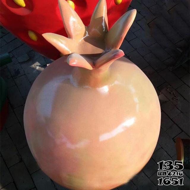 石榴雕塑-室內創意玻璃鋼粉色石榴雕塑 石榴雕塑-室內創意玻璃鋼粉色石榴雕塑高清圖片