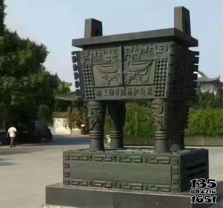 鼎雕塑-廣場戶外仿古做舊浮雕鼎雕塑 鼎雕塑-廣場戶外仿古做舊浮雕鼎雕塑高清圖片